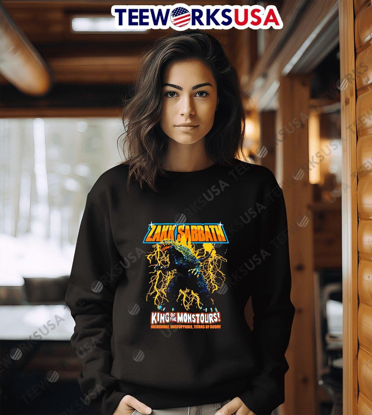Black label society zakk sabbath king of monstours - Adult & Kids T-Shirts, Sweatshirts & Hoodies apparel design preview 6