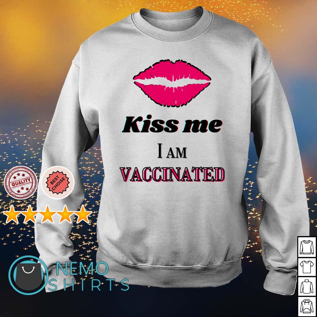 Lip kiss me I am vaccinated - Adult & Kids T-Shirts, Sweatshirts & Hoodies apparel design preview 4