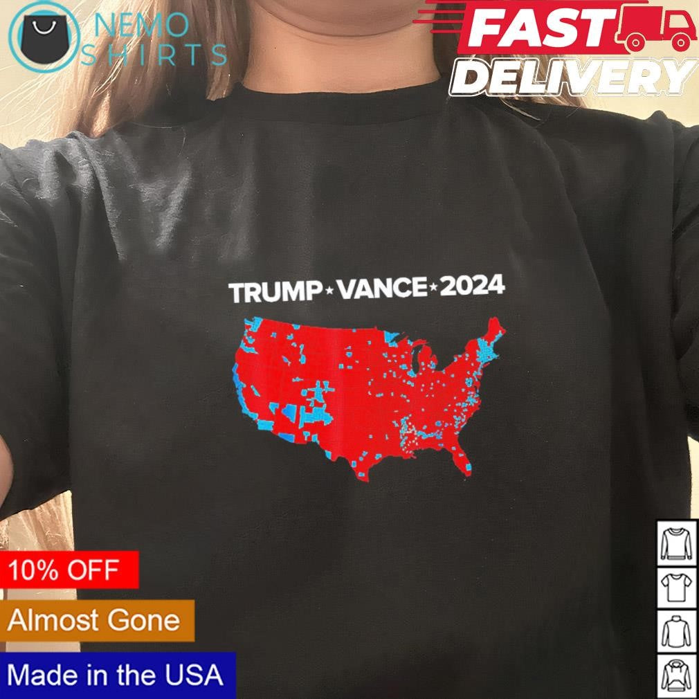 Trump Vance 2024 US electoral map - Adult & Kids T-Shirts, Sweatshirts & Hoodies apparel design preview 3