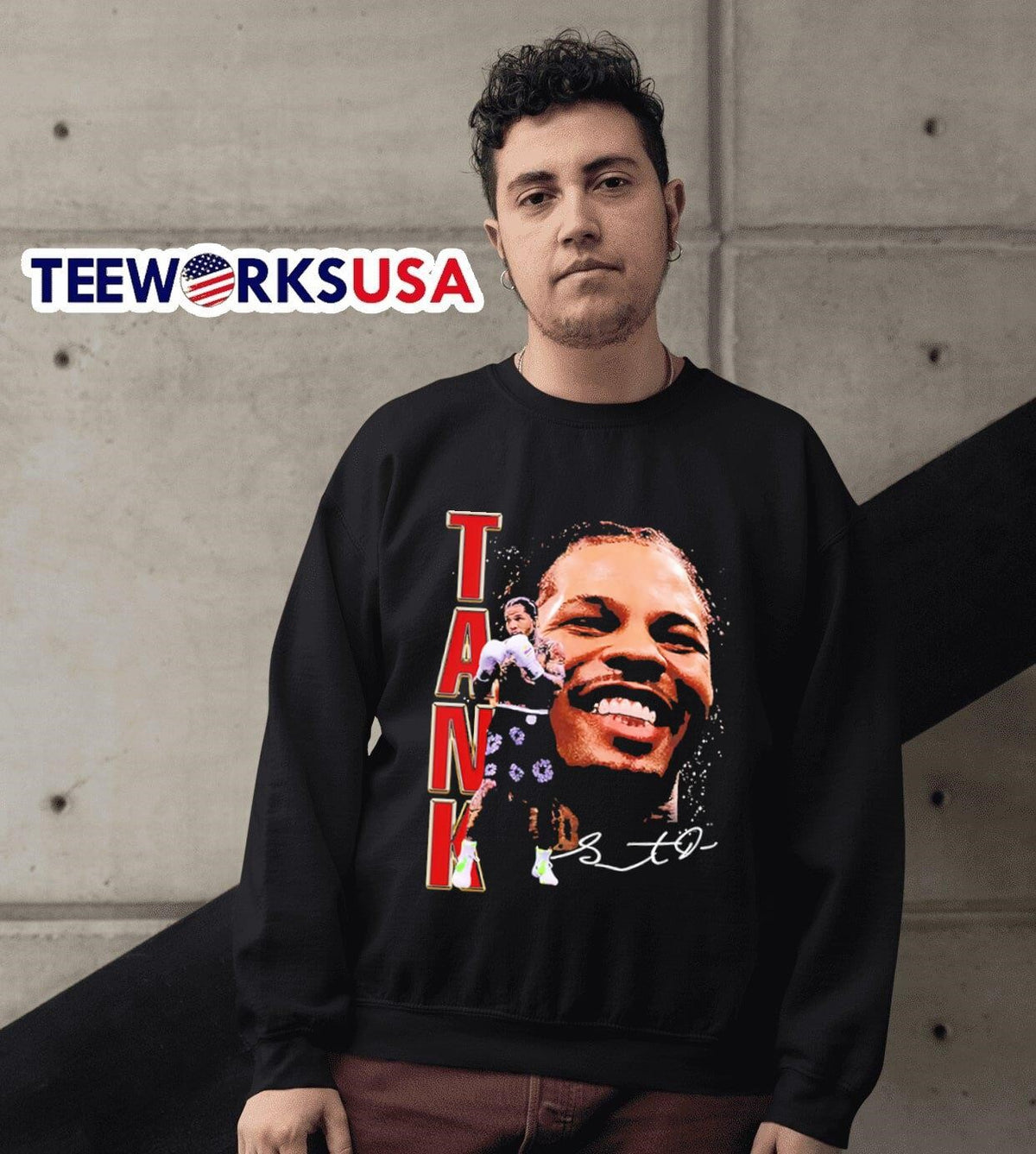 Tank Gervonta Davis big face signature retro - Adult & Kids T-Shirts, Sweatshirts & Hoodies apparel design preview 3