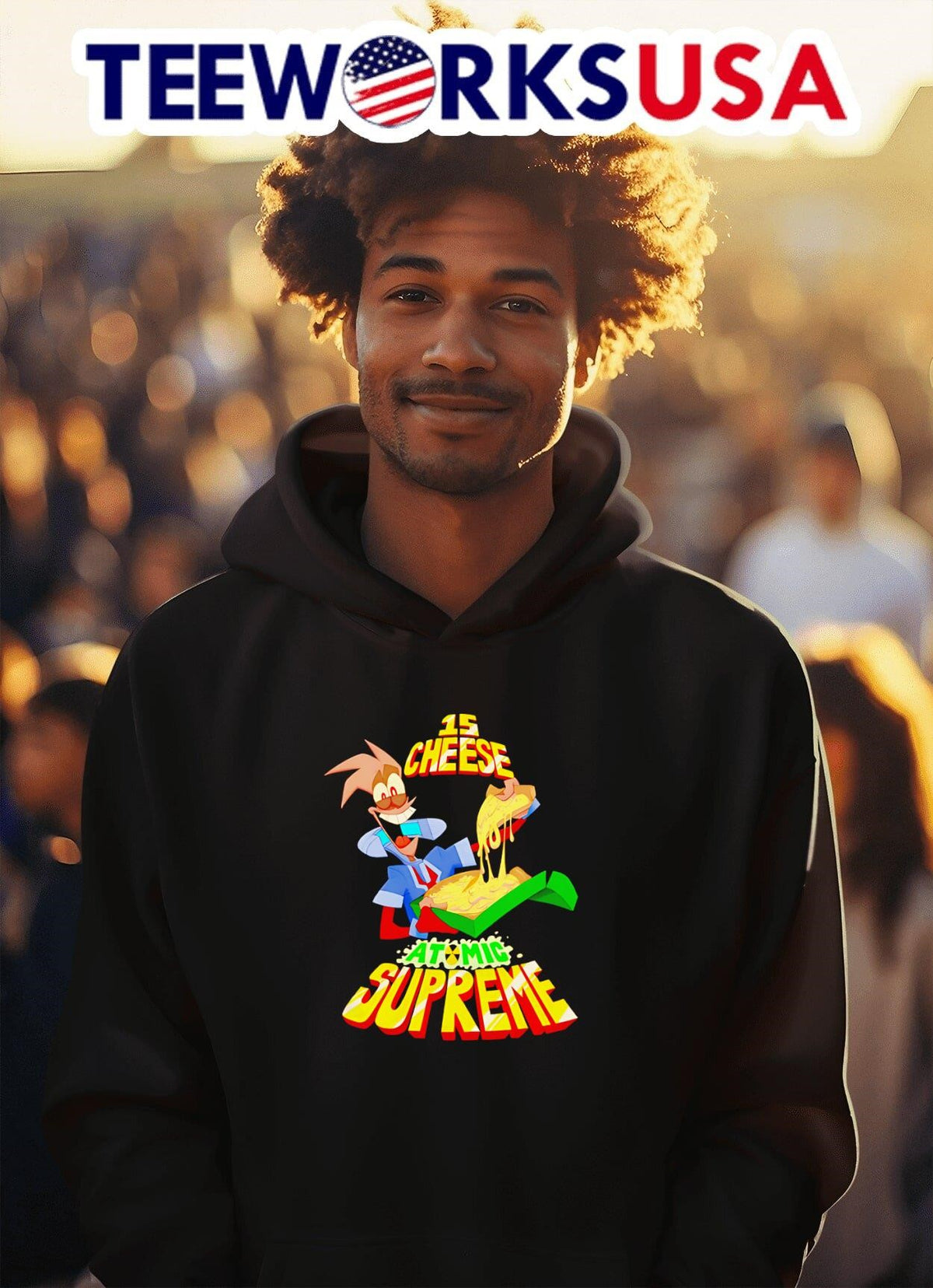 15 cheese atomic supreme - Adult & Kids T-Shirts, Sweatshirts & Hoodies apparel design preview 2