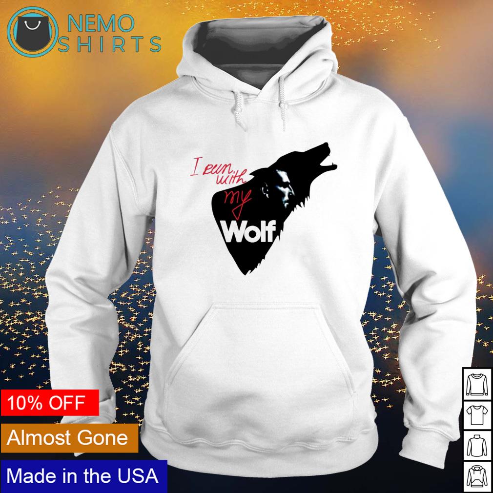 I run with my wolf - Adult & Kids T-Shirts, Sweatshirts & Hoodies apparel design preview 2