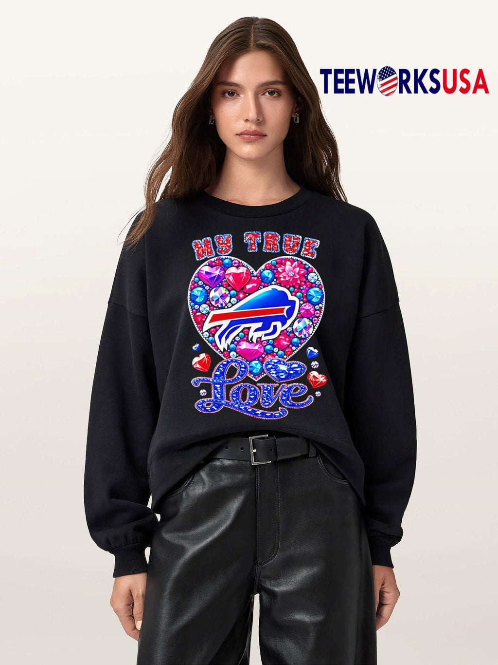 My True Love Buffalo Bills twinkle - Adult & Kids T-Shirts, Sweatshirts & Hoodies apparel design preview 5