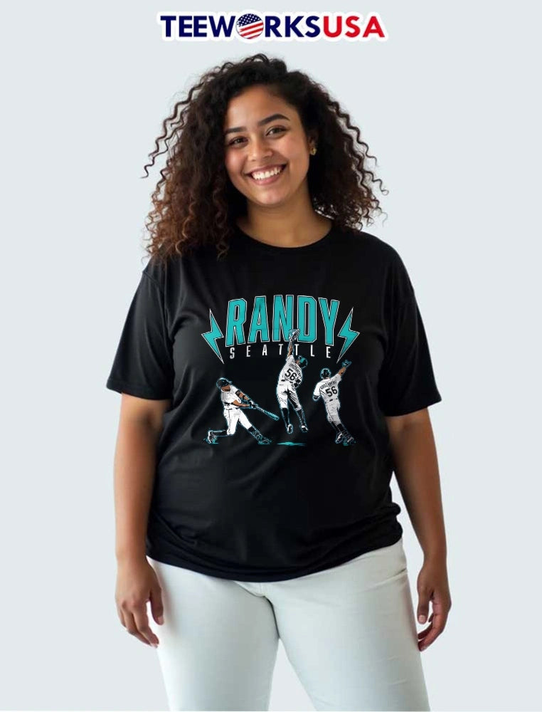 Randy Seattle Arozarena Baseball Player Action Poses - Adult & Kids T-Shirts, Sweatshirts & Hoodies apparel design preview 3