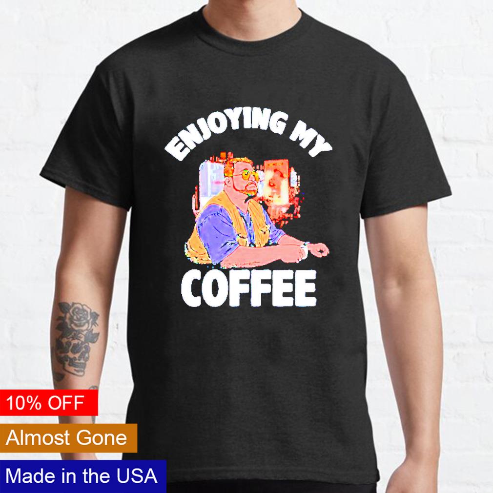 Enjoying my coffee coaster - Adult & Kids T-Shirts, Sweatshirts & Hoodies apparel design preview 1