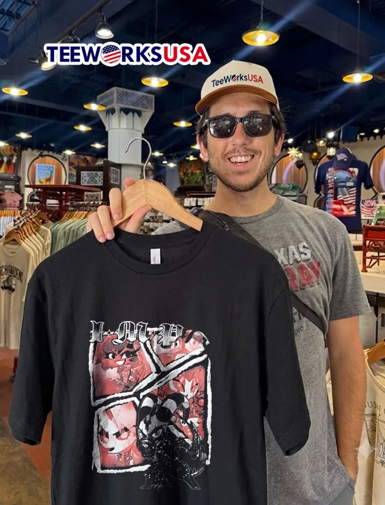 I M P Helluva Boss Characters Chibi Comic Panel - Adult & Kids T-Shirts, Sweatshirts & Hoodies apparel design preview 2