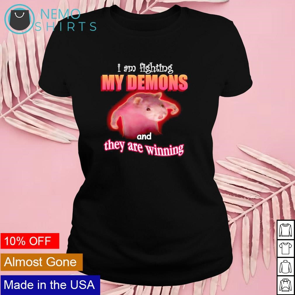 I'm fighting my demons and they are winning rat - Adult & Kids T-Shirts, Sweatshirts & Hoodies apparel design preview 4