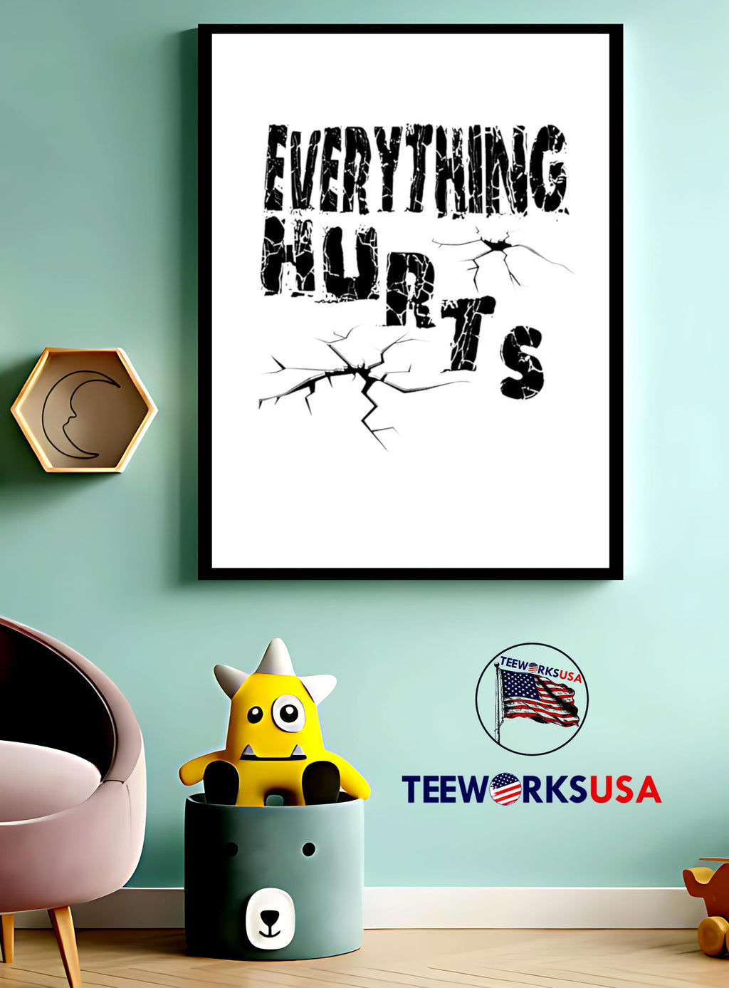 Everything Hurts fissure - Adult & Kids T-Shirts, Sweatshirts & Hoodies apparel design preview 3