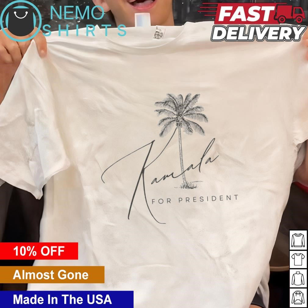 Kamala for President 2024 coconut tree - Adult & Kids T-Shirts, Sweatshirts & Hoodies apparel design preview 1