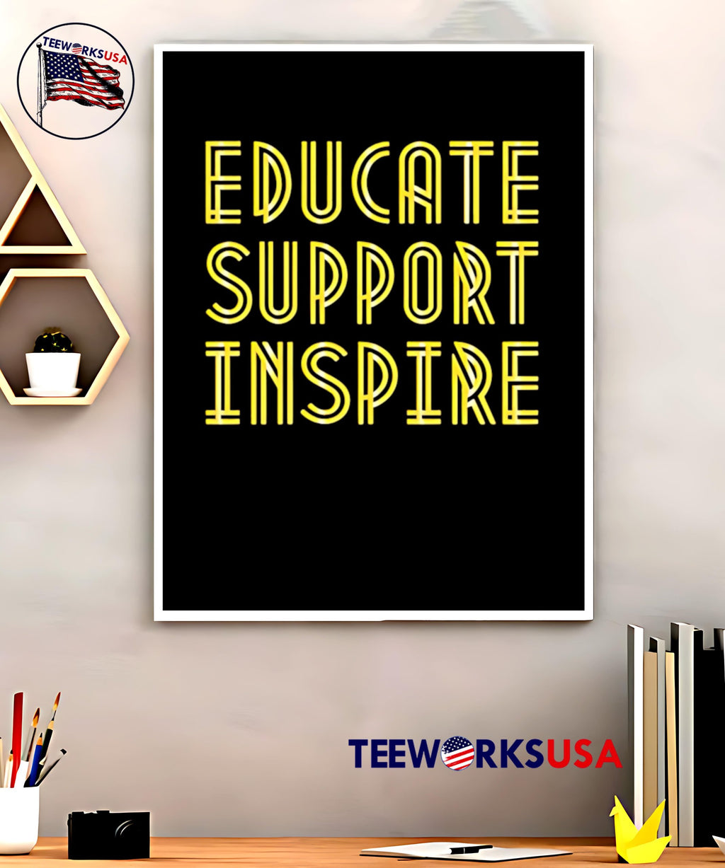 Educate Support Inspire - Adult & Kids T-Shirts, Sweatshirts & Hoodies apparel design preview 5