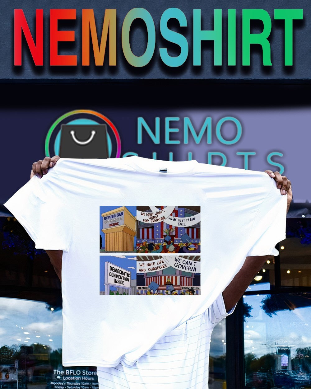 Republican convention inside Democratic - Adult & Kids T-Shirts, Sweatshirts & Hoodies apparel design preview 1