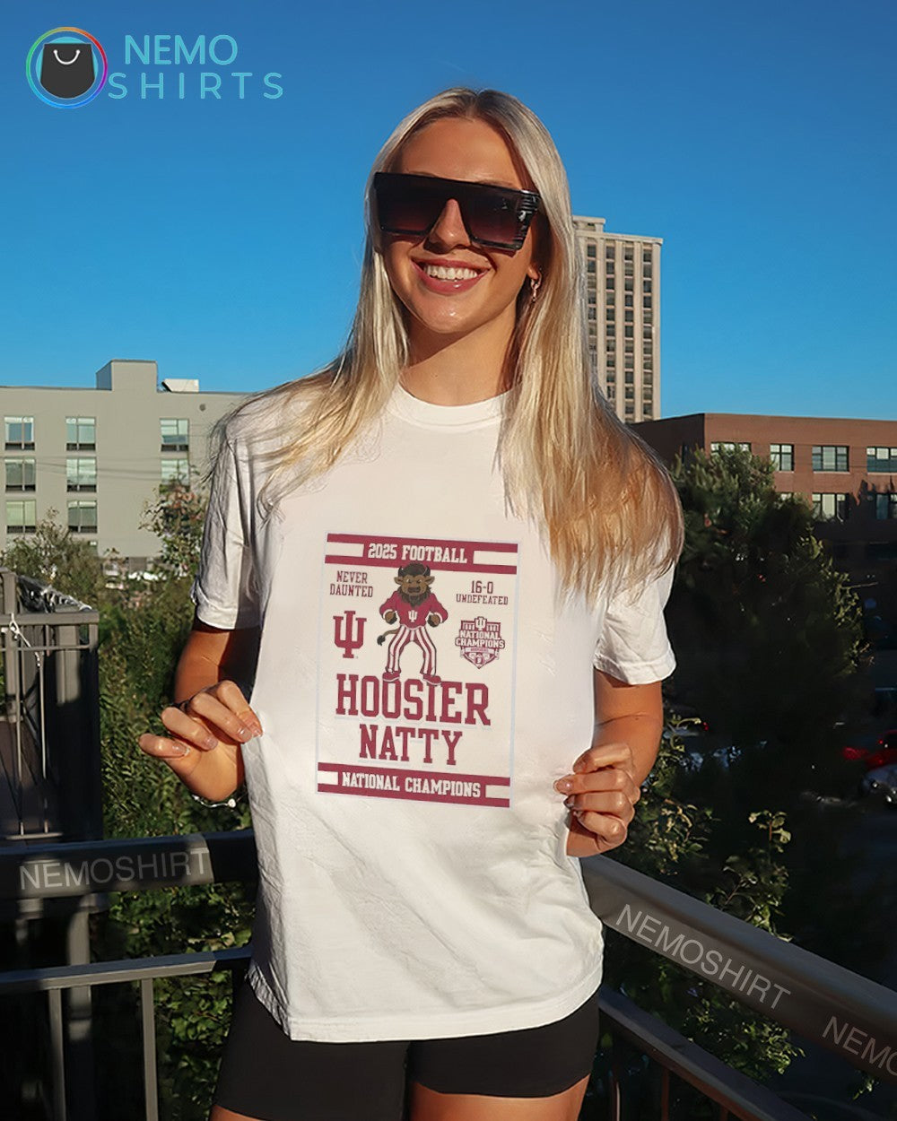 Hoosier natty Indiana Hoosiers daunted 2025 football - Adult & Kids T-Shirts, Sweatshirts & Hoodies apparel design preview 4