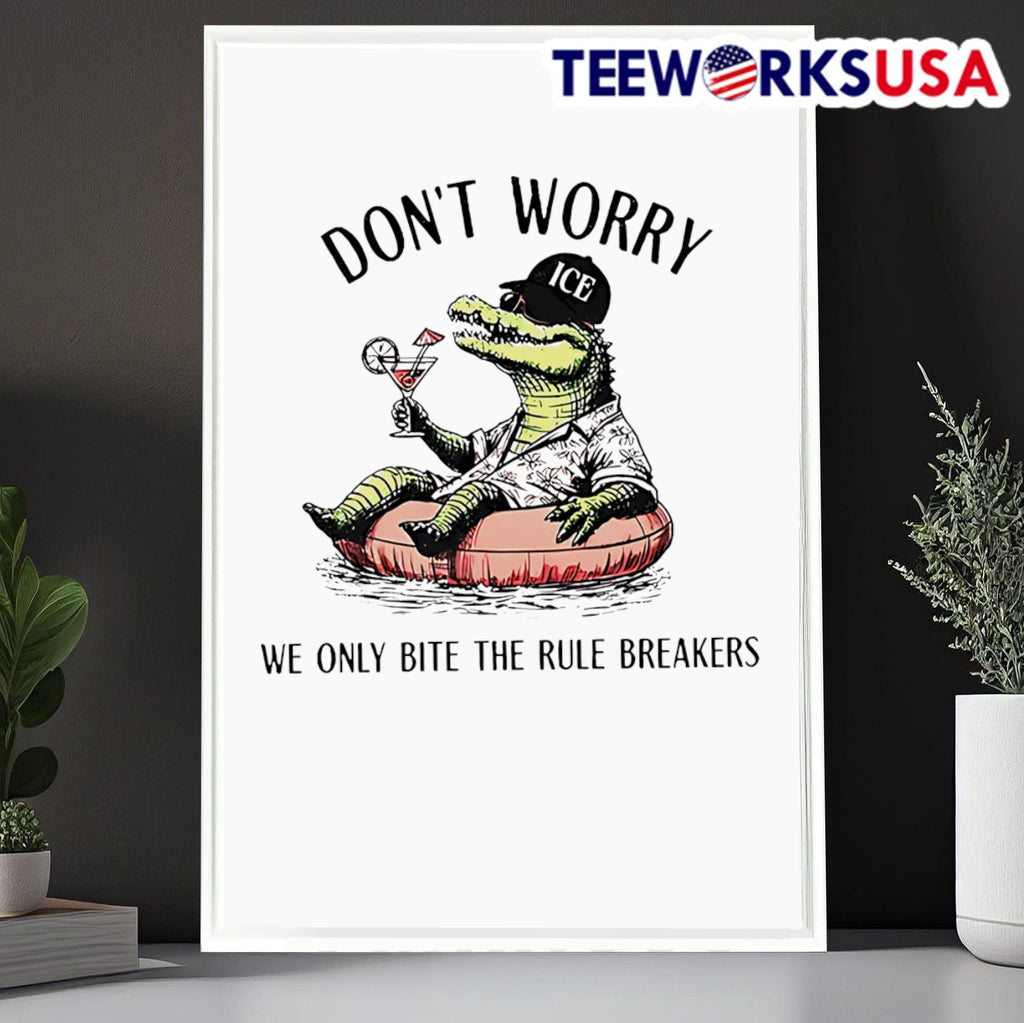 Alligator Alcatraz don't worry we only bite the rule - Adult & Kids T-Shirts, Sweatshirts & Hoodies apparel design preview 6