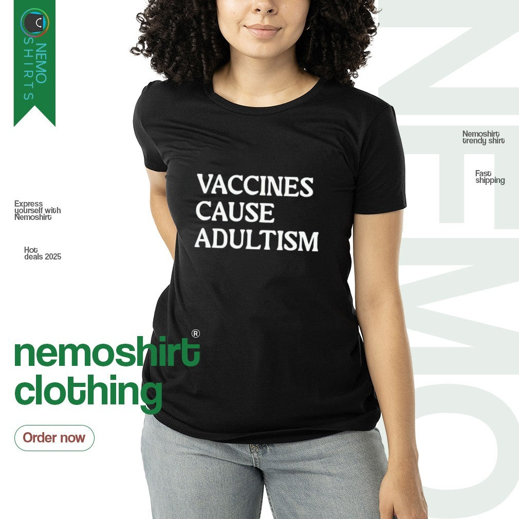 Vaccines cause adultism anti RFK Jr - Adult & Kids T-Shirts, Sweatshirts & Hoodies apparel design preview 3