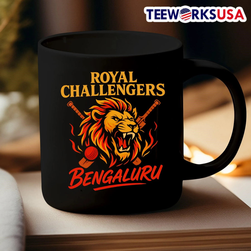 Royal Challengers Bengaluru Cricket Lion Graphic - Adult & Kids T-Shirts, Sweatshirts & Hoodies apparel design preview 3
