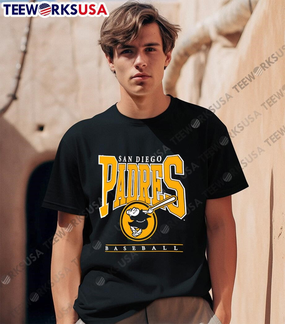 San Diego Padres Baseball Logo Graphic 2025 - Adult & Kids T-Shirts, Sweatshirts & Hoodies apparel design preview 1