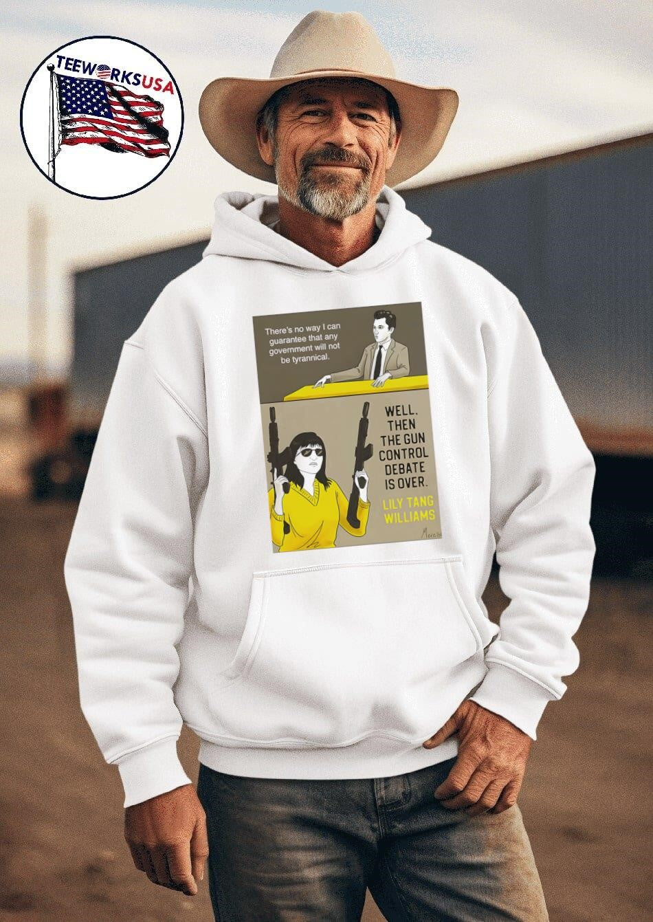 Gun Control Debate Is Over - Adult & Kids T-Shirts, Sweatshirts & Hoodies apparel design preview 2