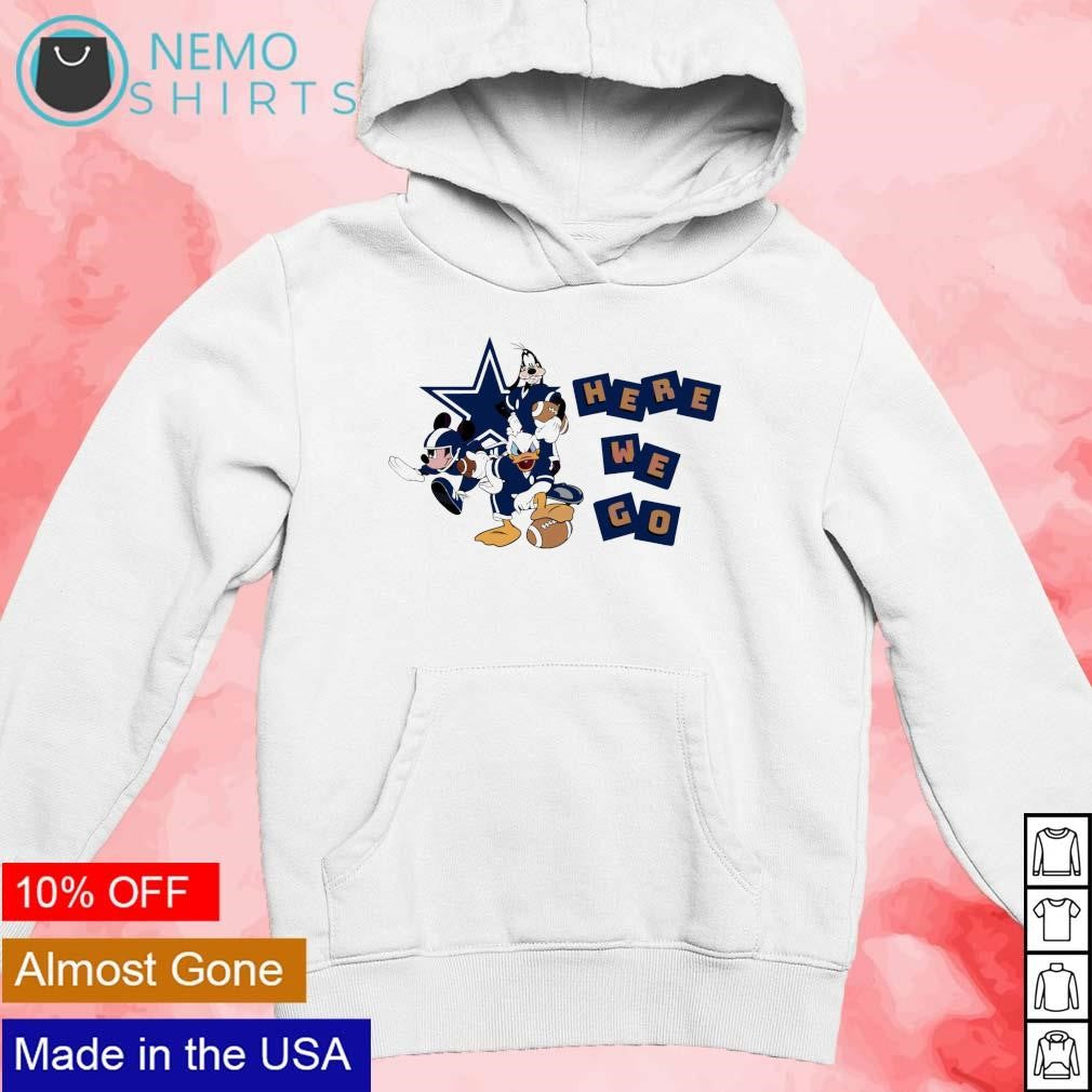 Dallas Cowboys Mickey and Friends here we go - Adult & Kids T-Shirts, Sweatshirts & Hoodies apparel design preview 2