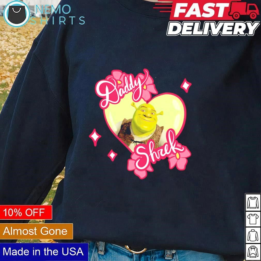Daddy Shrek heart floral - Adult & Kids T-Shirts, Sweatshirts & Hoodies apparel design preview 1