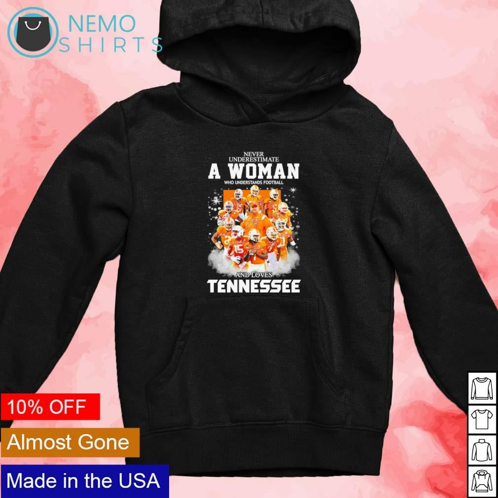 Never underestimate a woman who understands football - Adult & Kids T-Shirts, Sweatshirts & Hoodies apparel design preview 2