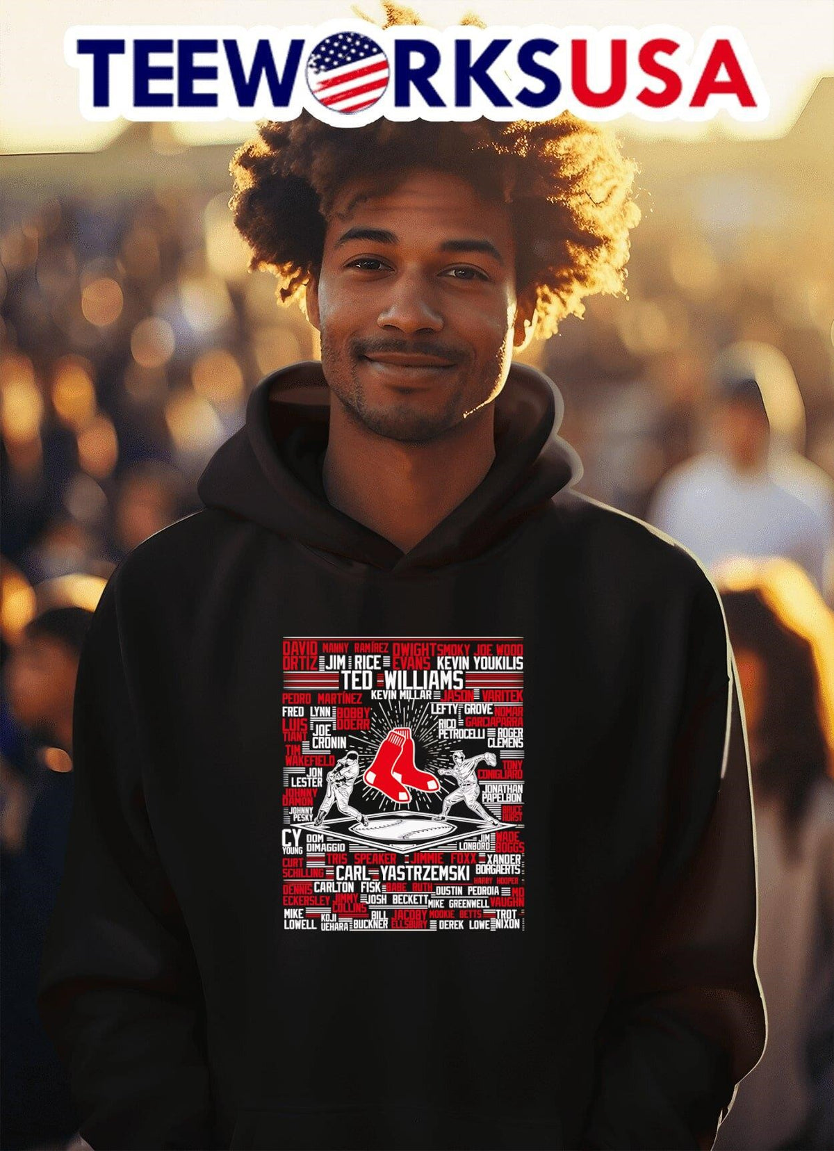 Boston Red Sox player name - Adult & Kids T-Shirts, Sweatshirts & Hoodies apparel design preview 2