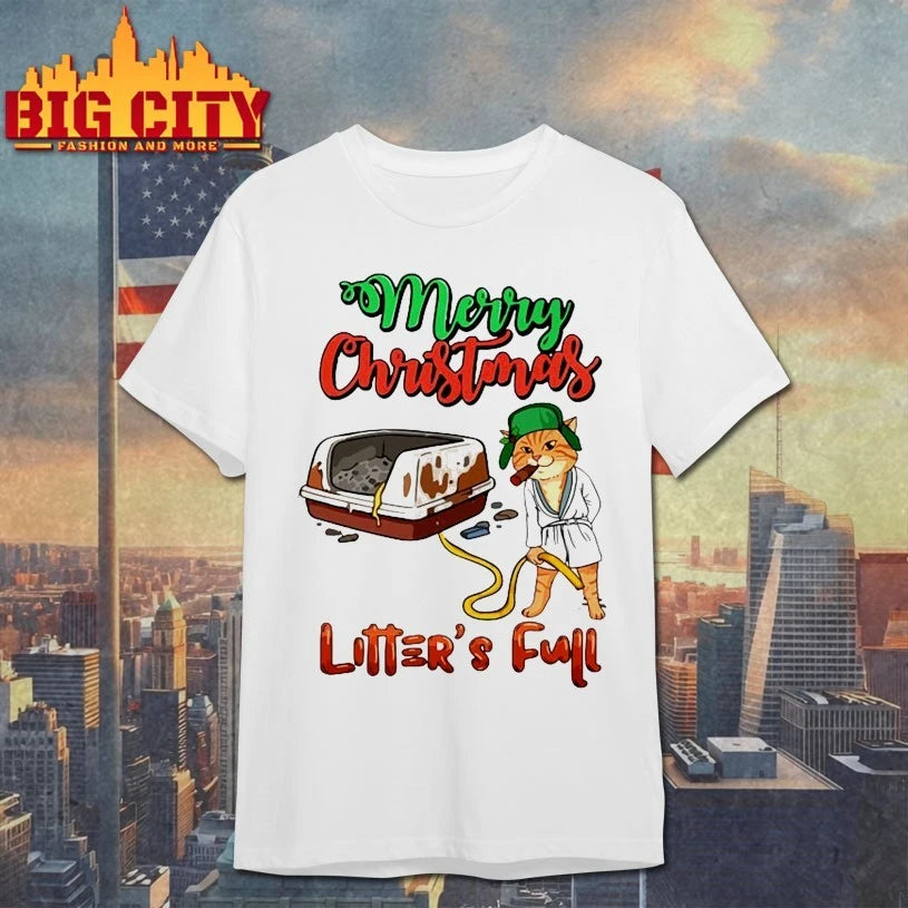 Cat Merry Christmas Litter's Full Holidays Xmas - Adult & Kids T-Shirts, Sweatshirts & Hoodies apparel design preview 4