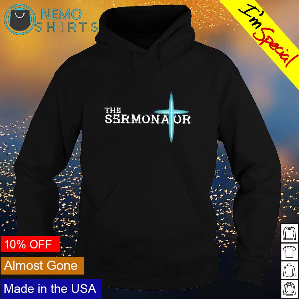The Sermonator Christ - Adult & Kids T-Shirts, Sweatshirts & Hoodies apparel design preview 2
