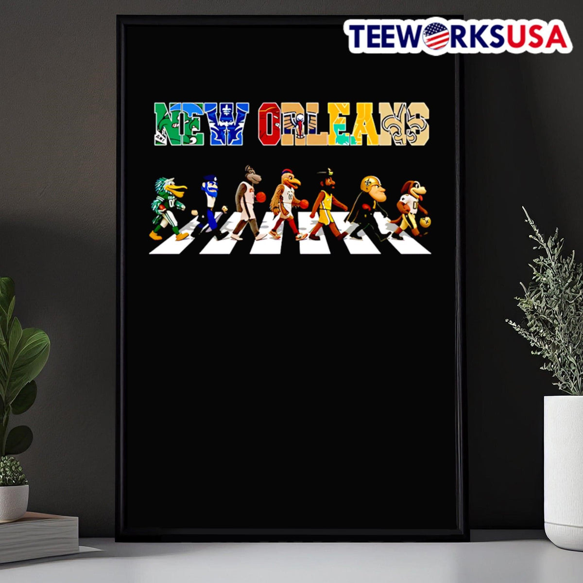 New Orleans Abbey Road mascot - Adult & Kids T-Shirts, Sweatshirts & Hoodies apparel design preview 5