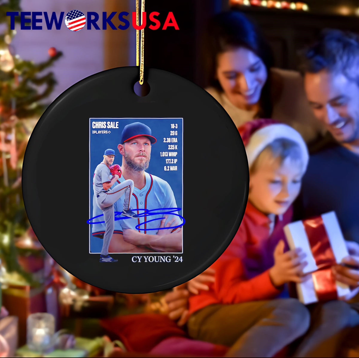 Atlanta Braves Chris Sale cy young '24 poster - Adult & Kids T-Shirts, Sweatshirts & Hoodies apparel design preview 4