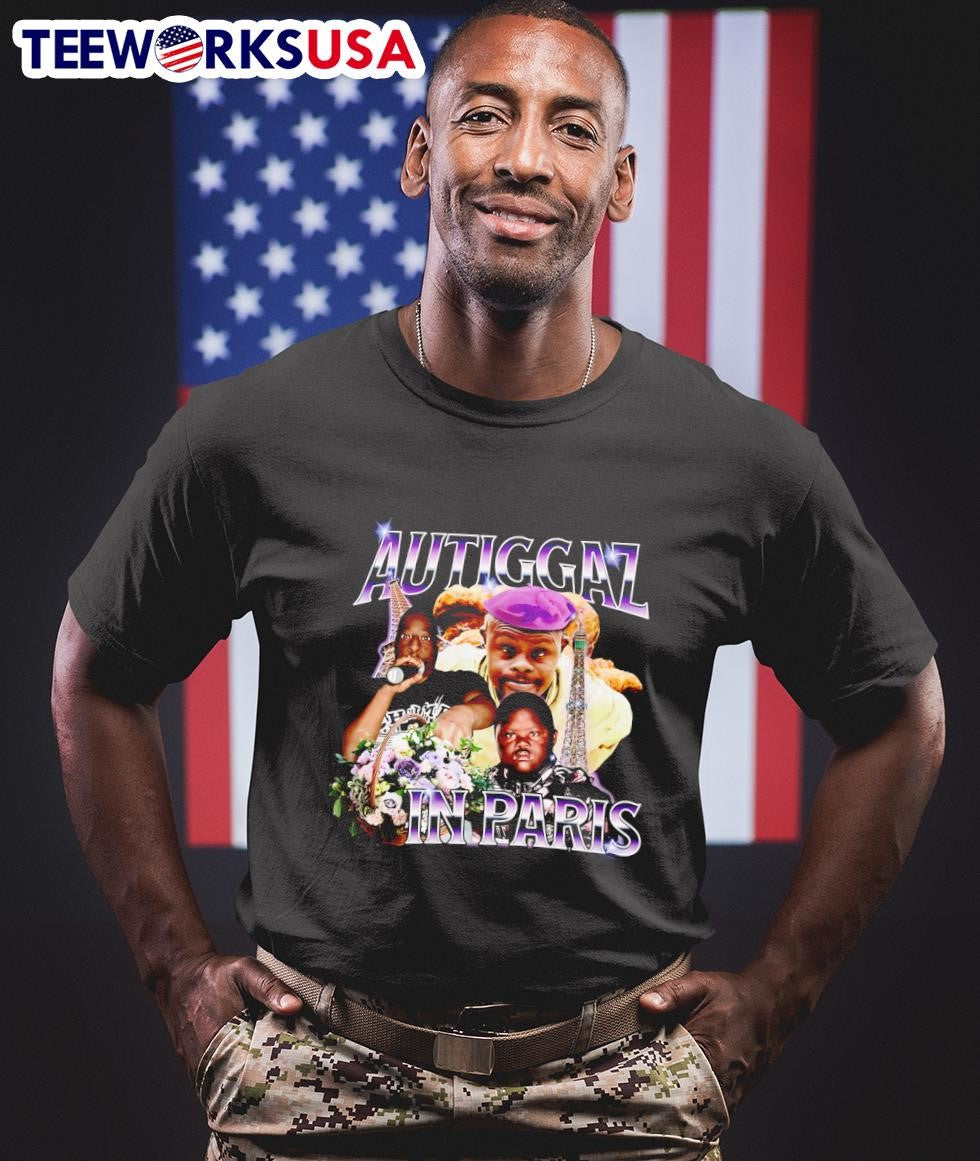 Autiggaz in Paris - Adult & Kids T-Shirts, Sweatshirts & Hoodies apparel design preview 1