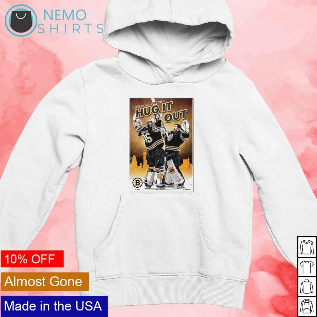 Boston Bruins centennial goalies hug it out Ullmark - Adult & Kids T-Shirts, Sweatshirts & Hoodies product image 2