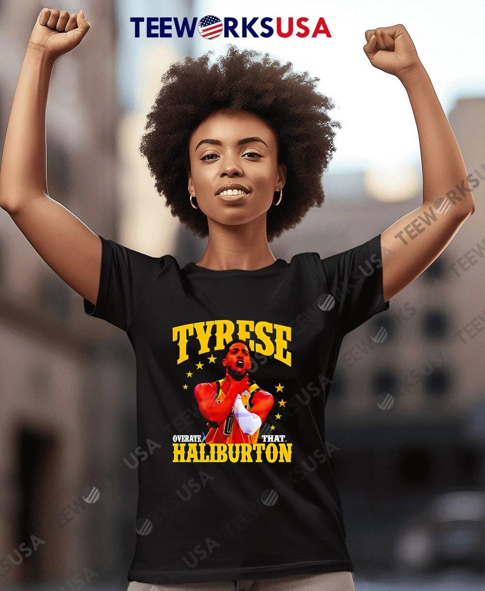 Tyrese Haliburton Choke Pose 2025 Playoffs Indiana - Adult & Kids T-Shirts, Sweatshirts & Hoodies apparel design preview 7