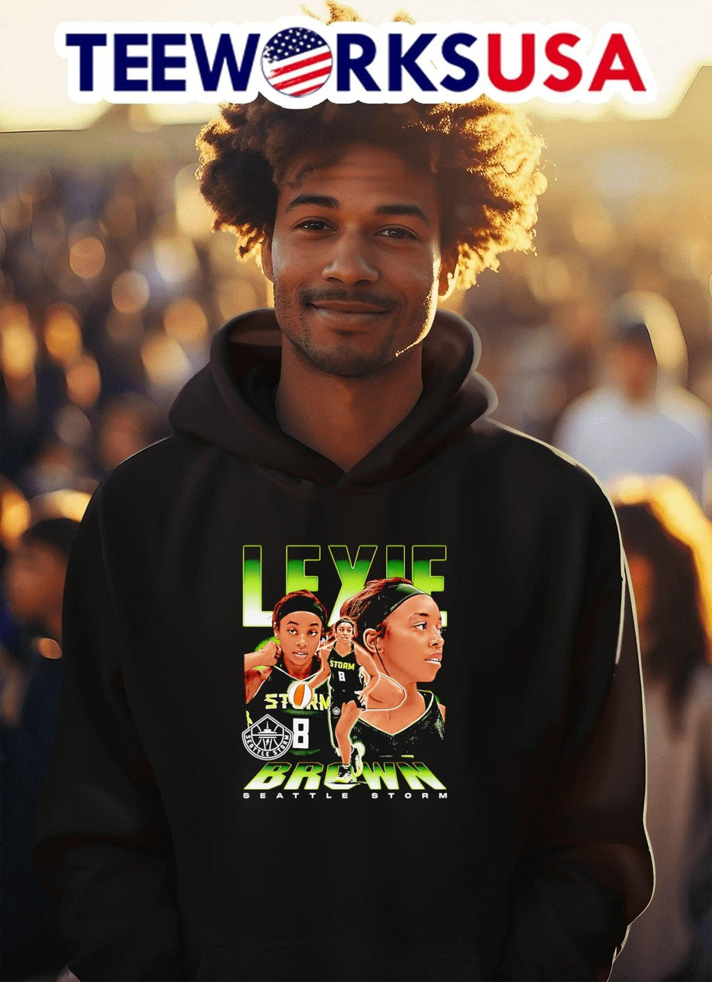 Lexie Brown Seattle Storm vintage retro - Adult & Kids T-Shirts, Sweatshirts & Hoodies apparel design preview 2