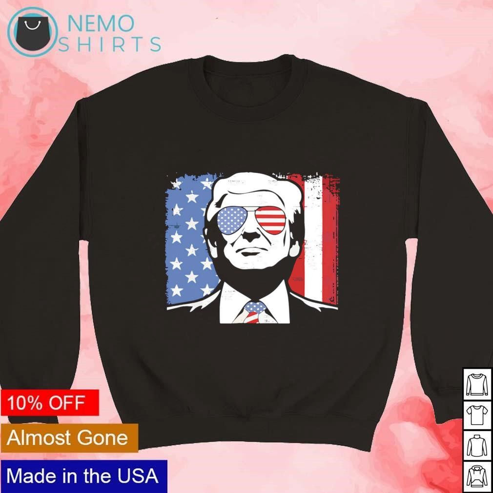Trump USA flag glasses and tie - Adult & Kids T-Shirts, Sweatshirts & Hoodies apparel design preview 3