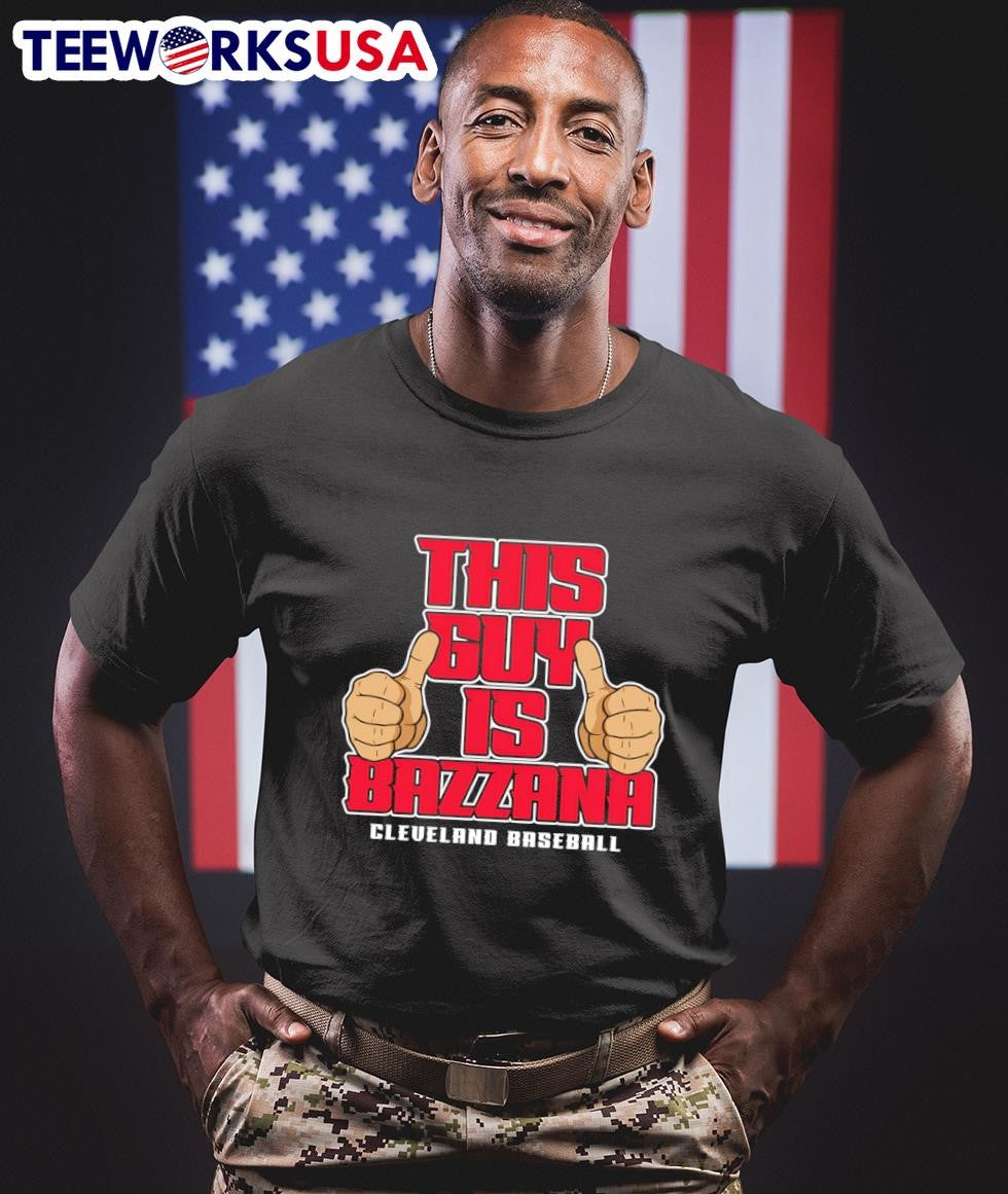 This guy is Bazzana Cleveland baseball thumbs up - Adult & Kids T-Shirts, Sweatshirts & Hoodies apparel design preview 1