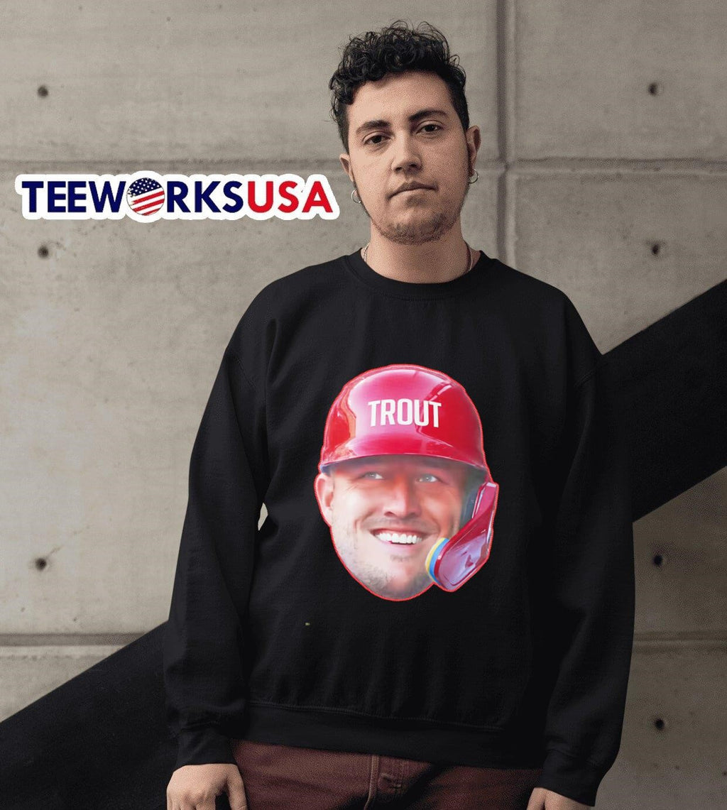 Mike Trout head in the game - Adult & Kids T-Shirts, Sweatshirts & Hoodies apparel design preview 6