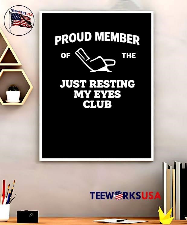 Resting Eyes Club Proud Member Recliner - Adult & Kids T-Shirts, Sweatshirts & Hoodies apparel design preview 5