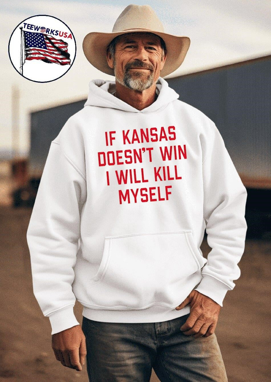 If Kansas Doesn't Win I Will Kill Myself - Adult & Kids T-Shirts, Sweatshirts & Hoodies apparel design preview 2