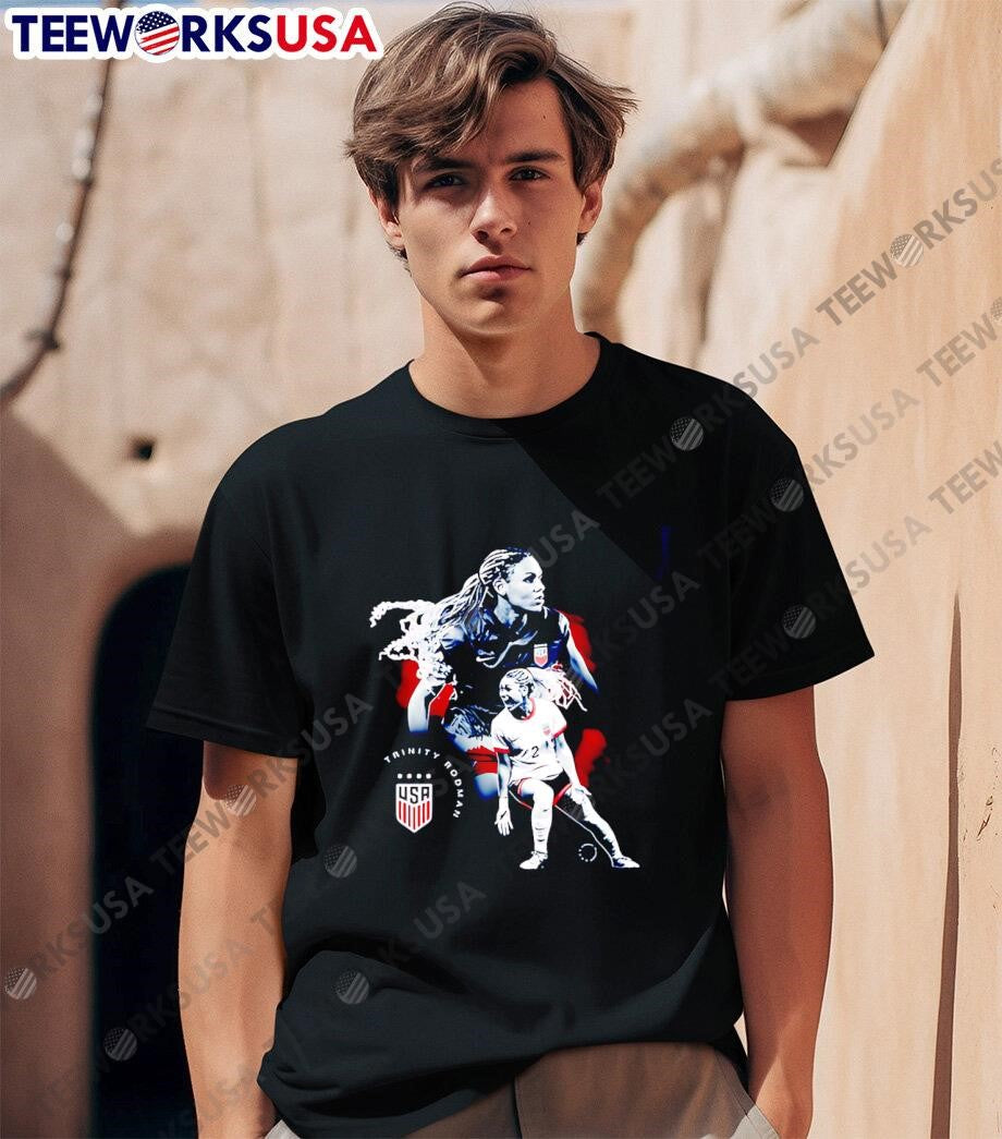 USWNT Trinity Rodman Graphic - Adult & Kids T-Shirts, Sweatshirts & Hoodies apparel design preview 1