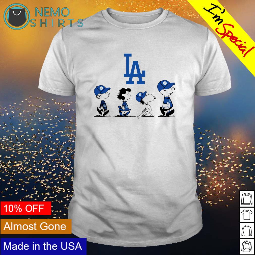 Peanuts characters Los Angeles Dodgers - Adult & Kids T-Shirts, Sweatshirts & Hoodies apparel design preview 1