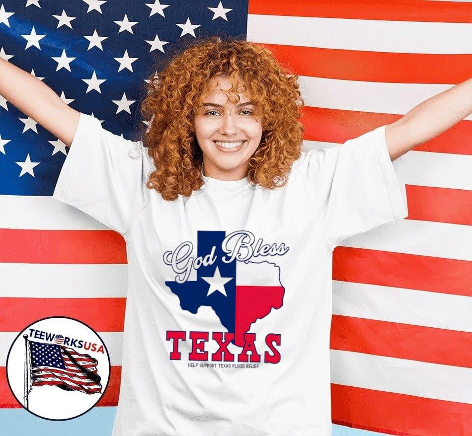 God bless Texas State help support flood relief - Adult & Kids T-Shirts, Sweatshirts & Hoodies apparel design preview 7