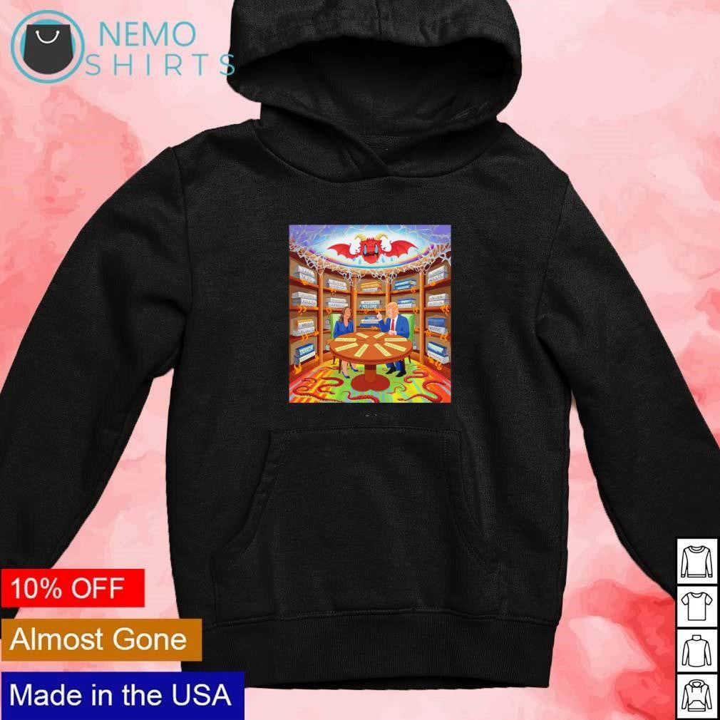 Trump 2024 time for truth vs Harris cartoon - Adult & Kids T-Shirts, Sweatshirts & Hoodies apparel design preview 2