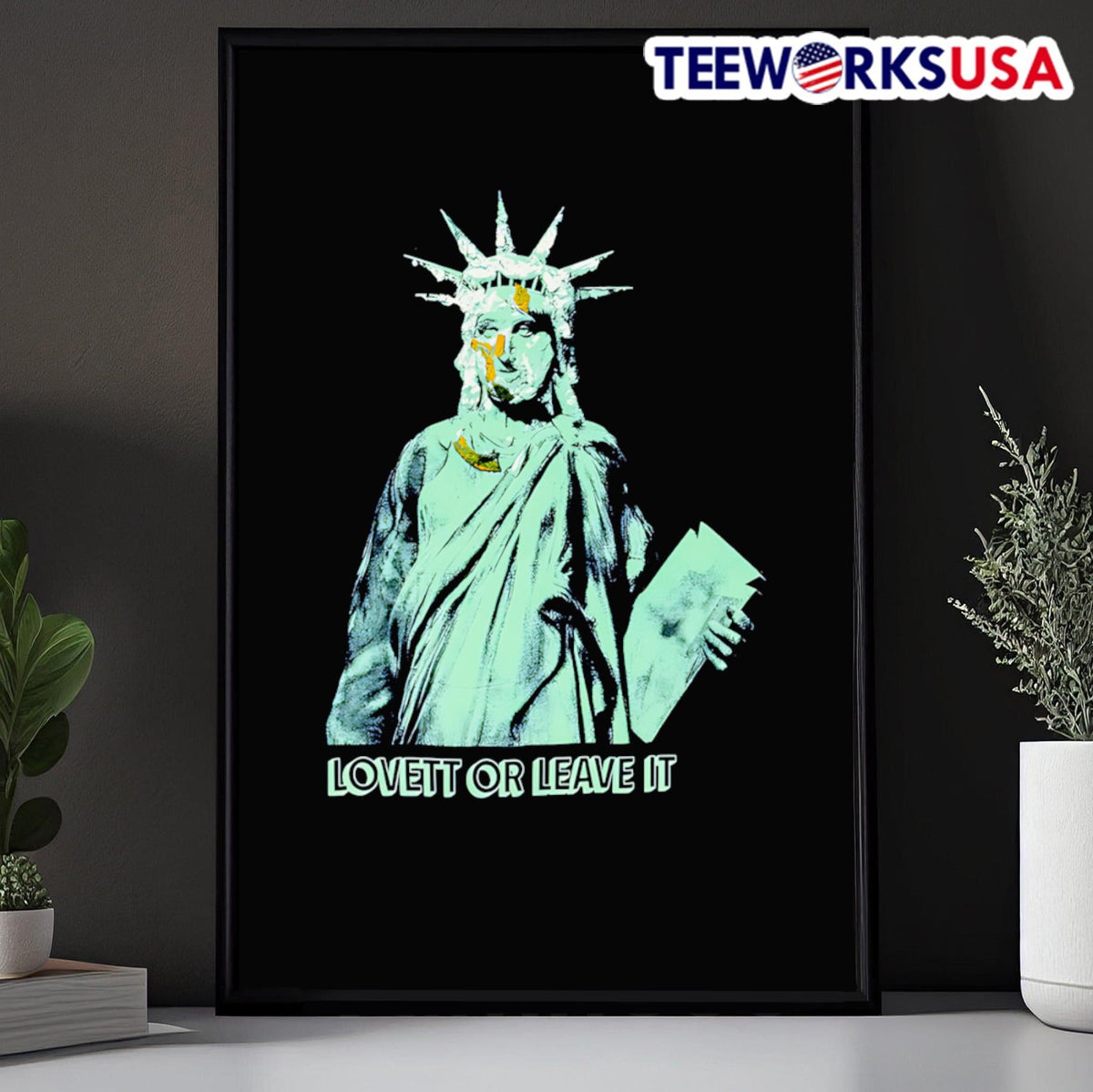 Lovett or leave it Statue of Liberty - Adult & Kids T-Shirts, Sweatshirts & Hoodies apparel design preview 5