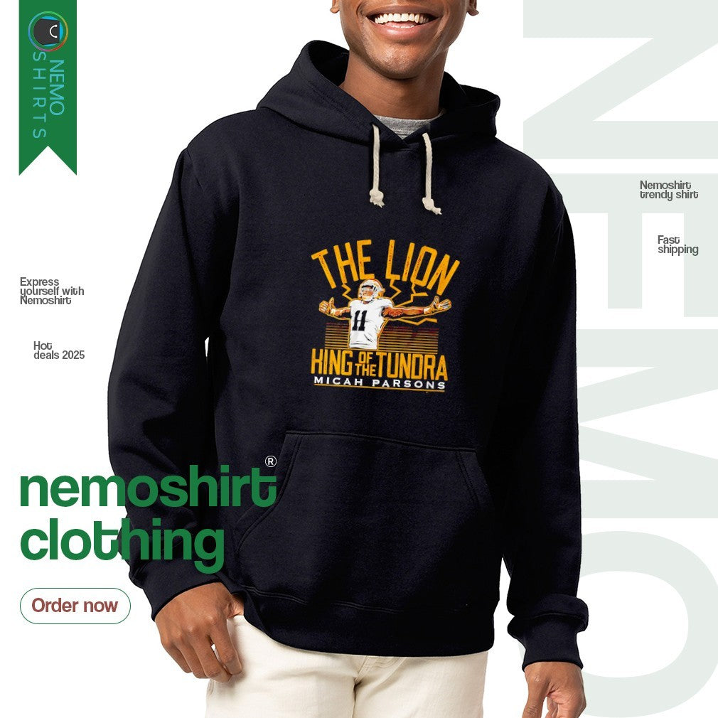 The lion King of Tundra Micah Parsons Green Bay - Adult & Kids T-Shirts, Sweatshirts & Hoodies apparel design preview 2