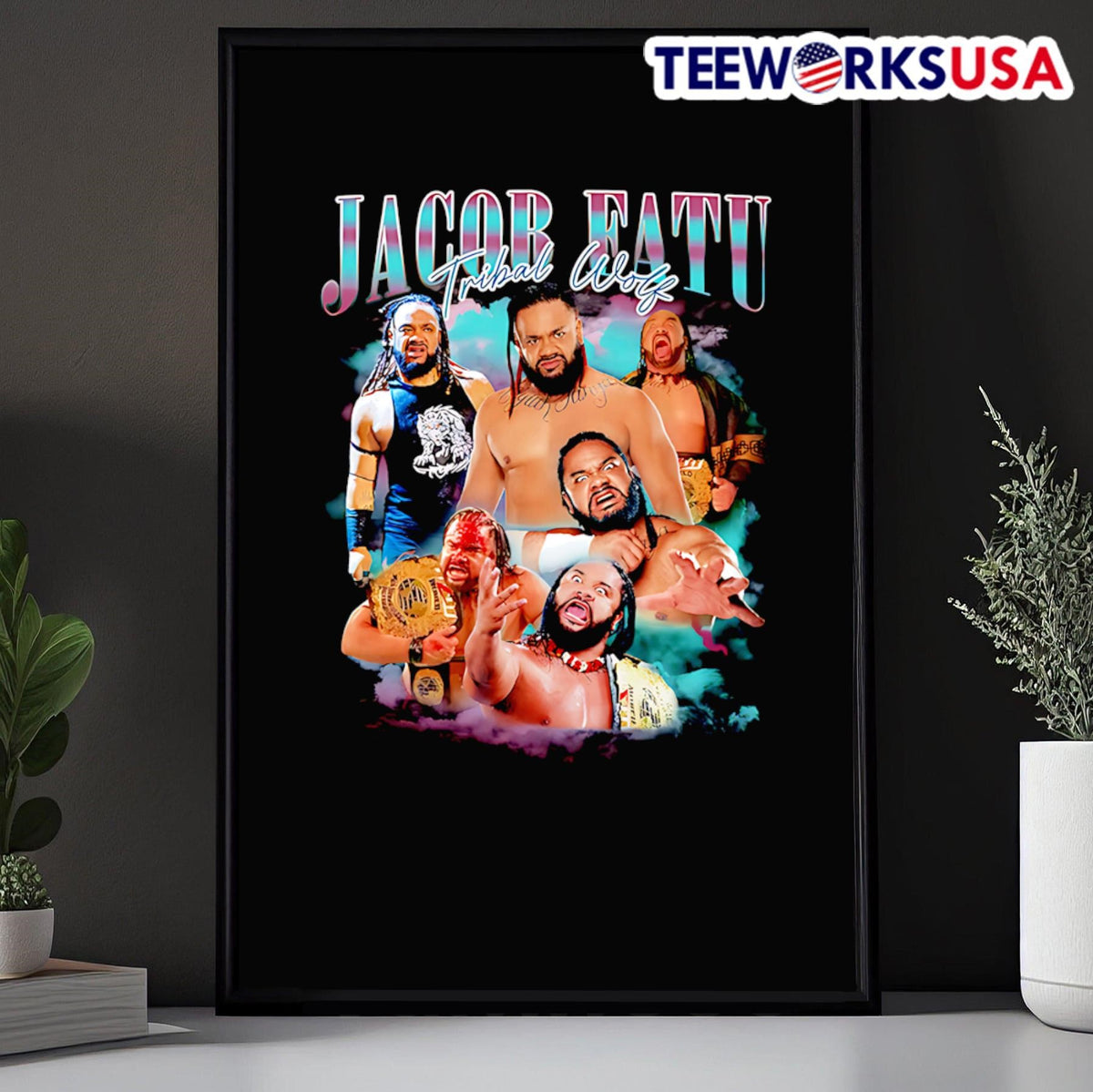 Jacob Fatu Tribal Wolf bootleg - Adult & Kids T-Shirts, Sweatshirts & Hoodies apparel design preview 5
