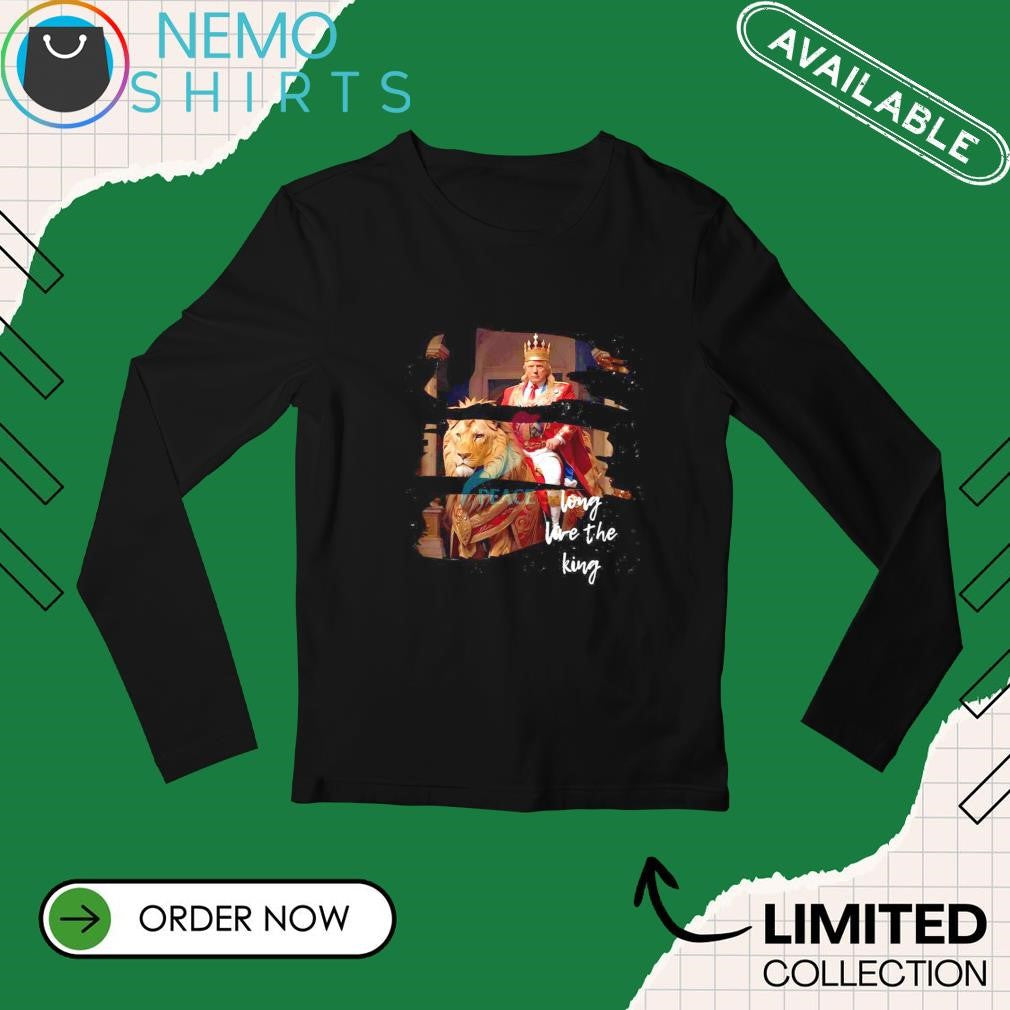 The King Donald Trump ride lion long live - Adult & Kids T-Shirts, Sweatshirts & Hoodies apparel design preview 3