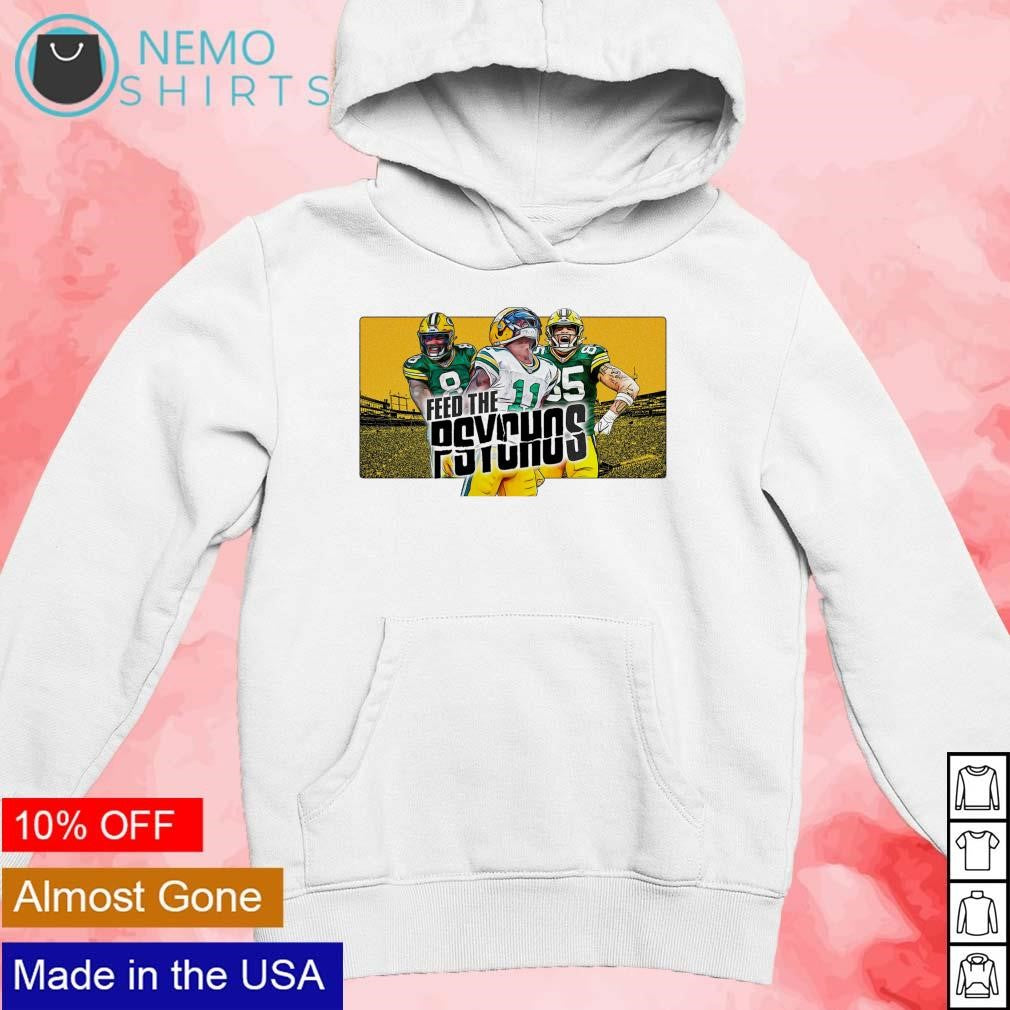 Green Bay Packers feed the psychos - Adult & Kids T-Shirts, Sweatshirts & Hoodies apparel design preview 2