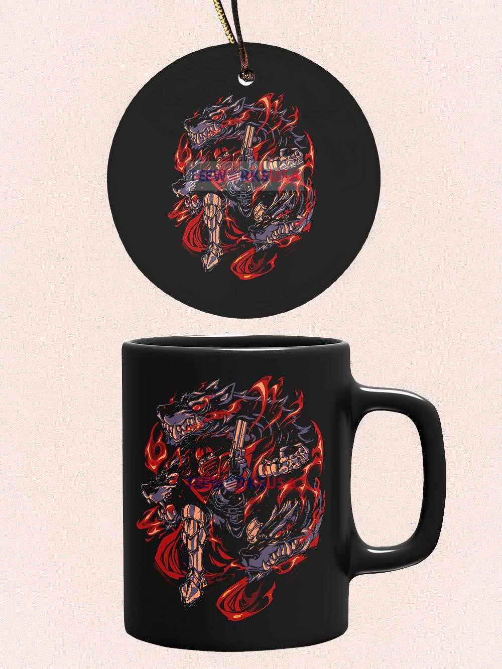 Flames of Cerberus - Adult & Kids T-Shirts, Sweatshirts & Hoodies apparel design preview 4