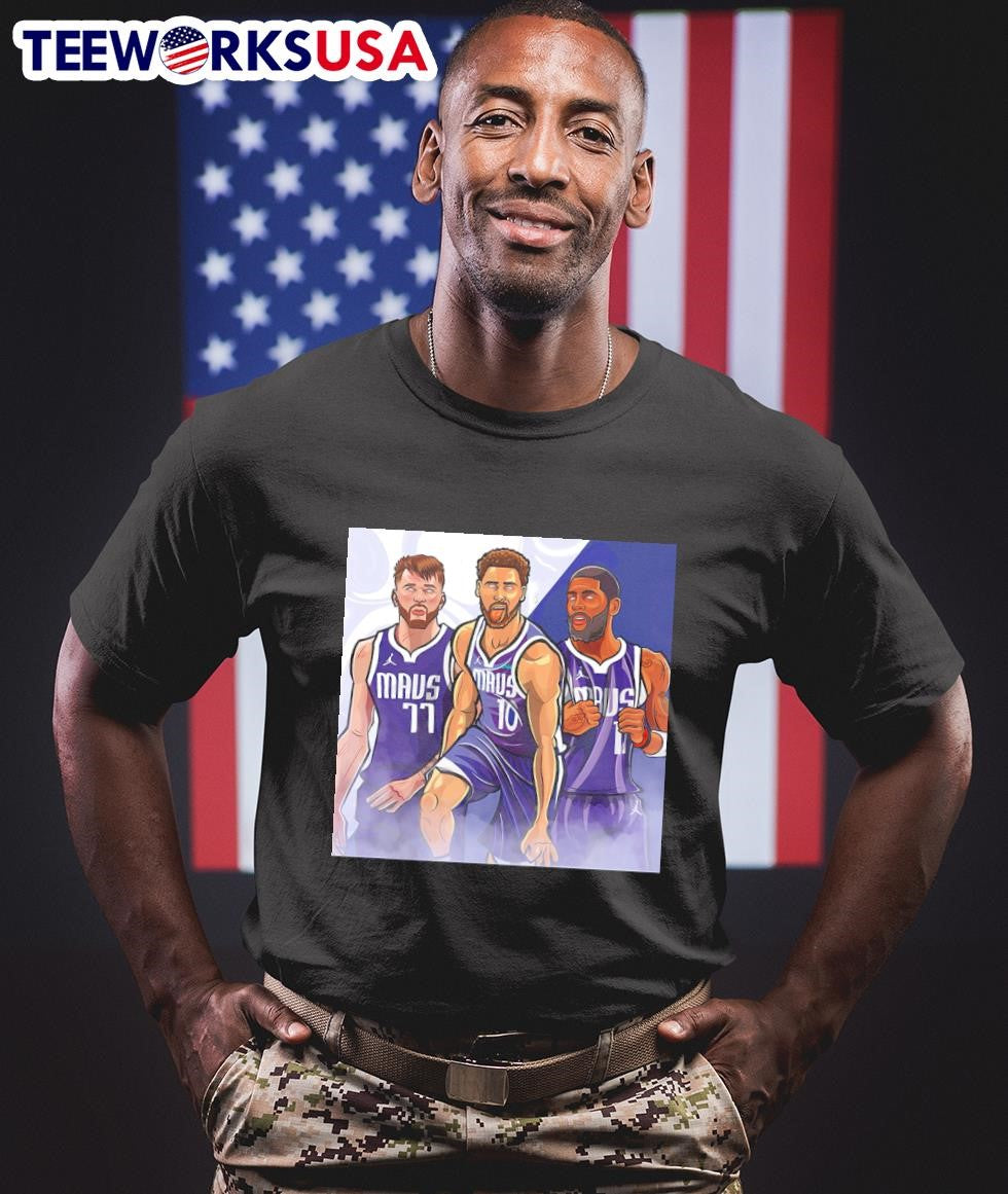 Luka Doncic Kyrie Irving and Klay Thompson Dallas - Adult & Kids T-Shirts, Sweatshirts & Hoodies apparel design preview 1