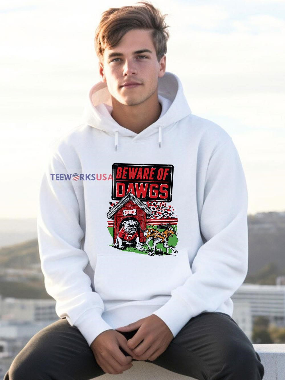 Beware Of Dawgs Georgia Bulldogs - Adult & Kids T-Shirts, Sweatshirts & Hoodies apparel design preview 2